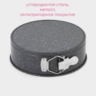 Форма Доляна для выпечки «Элин Мрамор», 20×6 см, съёмное дно, антипригарное покрытие, цвет серый - Фото 2