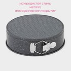 Форма для выпечки Доляна «Элин Мрамор», 22×6 см, разъёмная, антипригарное покрытие, серая - Фото 2