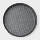 Форма Доляна для выпечки Элин «Мрамор», 24×6,5 см, съёмное дно, антипригарное покрытие, цвет серый - Фото 3