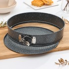 Форма Доляна для выпечки «Элин Мрамор», 28×6.5 см, съёмное дно, антипригарное покрытие, цвет серый - Фото 3