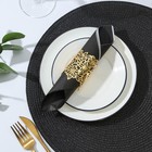 Кольцо для салфетки «Лепестки», 7×5 см, цвет золотой - фото 24423741