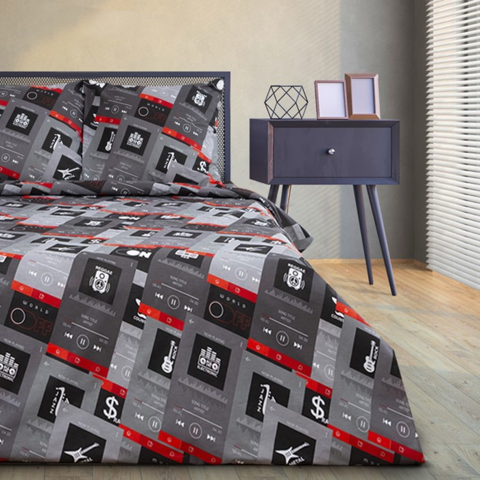 Постельное бельё 2-спальное «Этель» Music, бязь