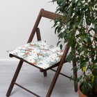 Сидушка на стул "Этель" Berry garden 42х42 см, 100% хлопок, репс 210 г/м2 - фото 9557539