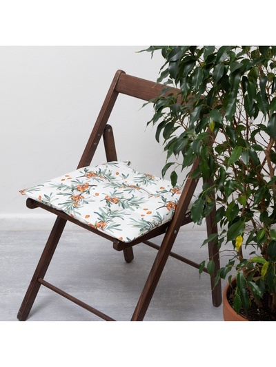 Подушка на стул Этель Berry garden, 42×42 см, 100% хлопок, репс 210 г/м²