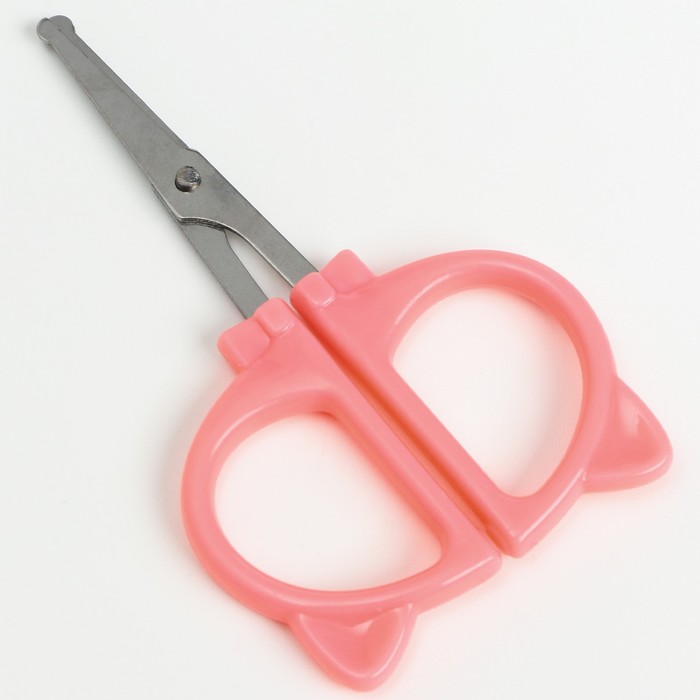 Маникюрные ножницы детские, цвет розовый - Фото 1