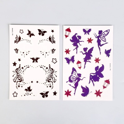 Переводные татуировки детские «Фея», светятся в темноте, тату — 2 листа