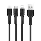 Кабель Hoco U31, microUSB/Lightning/Type-C - USB, 2.4 А, 1.2 м, черный - фото 51454489 Кабель Hoco U31, microUSB/Lightning/Type-C - USB, 2.4 А, 1.2 м, черный - фото 51454489