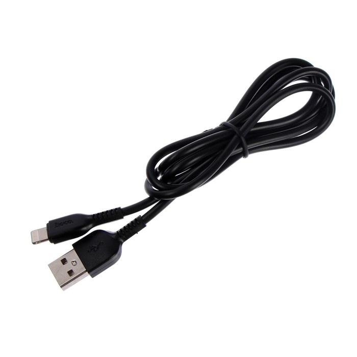 Кабель Hoco X20, Lightning - USB, 2,4 А, 1 м, PVC оплетка, черный - фото 51582666