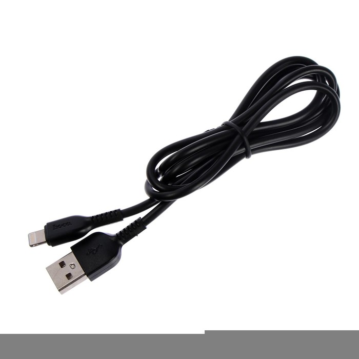 Кабель Hoco X20, Lightning - USB, 2,4 А, 1 м, PVC оплетка, черный - фото 51454522