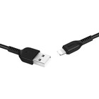 Кабель Hoco X20, Lightning - USB, 2,4 А, 1 м, PVC оплетка, черный - фото 6536100