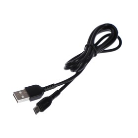 Кабель Hoco X20, microUSB - USB, 2.4 А, 1 м, PVC оплетка, черный