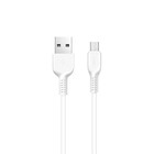 Кабель Hoco X20, microUSB - USB, 2.4 А, 1 м, PVC оплетка, белый - Фото 2