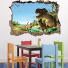 Наклейка 3Д интерьерная Динозавры 70*60см - фото 2689408