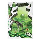 Наклейка 3Д интерьерная Жираф и Панда 90*60см - фото 295466502