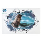 Интерьерная наклейка 3Д TAKE IT EASY «Корабль в шторм», на стену, 90×60 см, влагостойкая, ПВХ - Фото 2