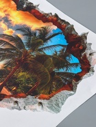 Интерьерная наклейка 3D на стену TAKE IT EASY «Закат на пляже», 90×60 см, декоративная, влагостойкая, ПВХ - Фото 2