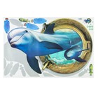 Наклейка 3Д интерьерная Дельфин  90*60 см - фото 22538886
