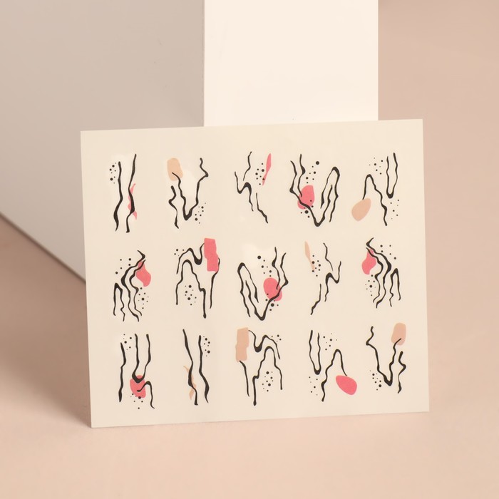 Слайдер - дизайн для ногтей «Нежная абстракция», фасовка 6 шт, разноцветный - Фото 1