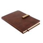 Ежедневник недатированный А5, 116 листов в клетку, с хлястиком, обложка кожзам, МИКС 7345883 - фото 16366966