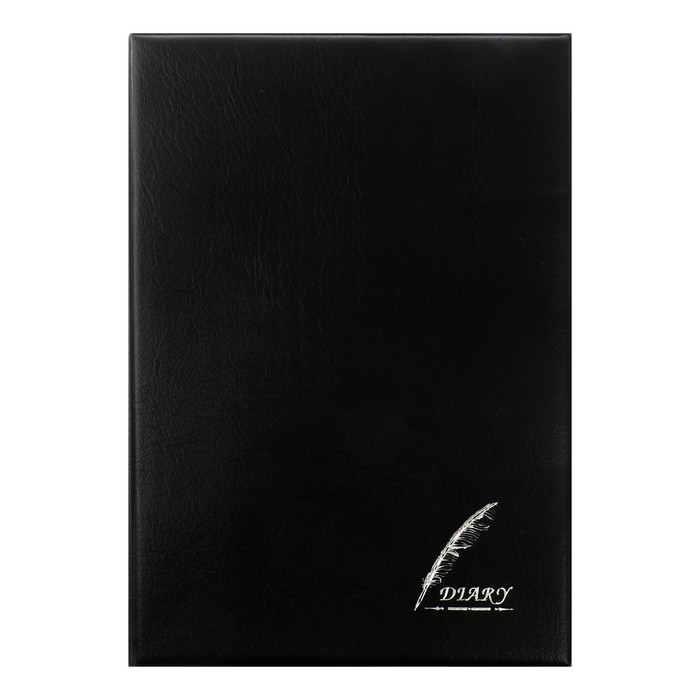 Записная книжка "Перо" А5, 70 листов в клетку, обложка ПВХ, чёрная - Фото 1