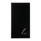 Записная книжка "Перо" А6+, 70 листов в клетку, обложка ПВХ, чёрная - фото 876296