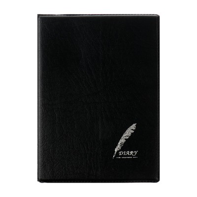 Записная книжка «Перо» А7, 70 листов в клетку, обложка ПВХ, чёрная