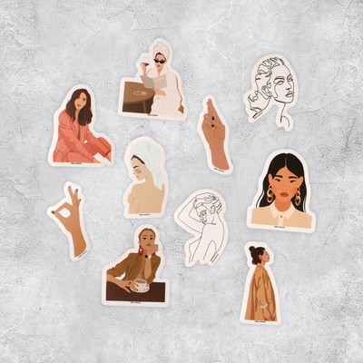 Наклейки-стикеры, набор, Star, 7 х 6 см, 10 шт