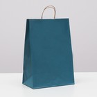 Пакет крафт васильковый, 22×12×32 см - Фото 1