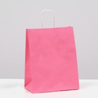 Пакет подарочный крафт розовый 22 х 12 х 27 см - фото 318769026