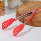 Щипцы кулинарные Доляна «Лопатка», 25×5 см, цвет красный - Фото 1