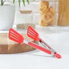 Щипцы кулинарные Доляна «Лопатка», 25×5 см, цвет красный - Фото 2