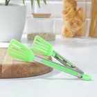 Щипцы кухонные Доляна «Лопатка», 25×5 см, зелёные - Фото 2