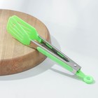 Щипцы кухонные Доляна «Лопатка», 25×5 см, зелёные - Фото 3