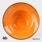 Тарелка фарфоровая для пасты Magistro «Церера», 400 мл, d=19,5 см, цвет оранжевый - Фото 2