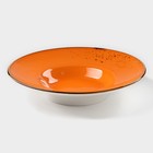 Тарелка фарфоровая для пасты Magistro «Церера», 160 мл, d=21 см, цвет оранжевый - Фото 2