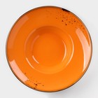 Тарелка фарфоровая для пасты Magistro «Церера», 160 мл, d=21 см, цвет оранжевый - фото 5907610