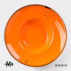 Тарелка для пасты Magistro «Церера», 160 мл, d=21 см, фарфор, оранжевая - Фото 2