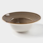 Тарелка для пасты Magistro «Церера», 400 мл, d=19.5 см, фарфор, коричневая - Фото 1