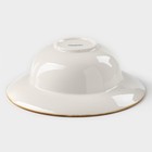 Тарелка для пасты Magistro «Церера», 400 мл, d=19.5 см, фарфор, коричневая - Фото 3