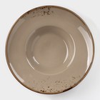 Тарелка фарфоровая для пасты Magistro «Церера», 160 мл, d=21 см, цвет коричневый - фото 305676951