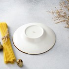 Тарелка для пасты Magistro «Церера», 160 мл, d=21 см, фарфор, коричневая - Фото 5