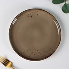 Тарелка фарфоровая обеденная Magistro «Церера», d=20 см, цвет коричневый - фото 3211661