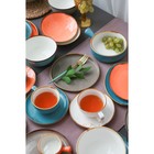 Тарелка фарфоровая пирожковая Magistro «Церера», d=18 см, цвет оранжевый - Фото 11
