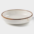 Тарелка глубокая Magistro «Церера», 1.1 л, d=22 см, фарфор, белая - Фото 1