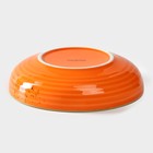Тарелка фарфоровая глубокая Magistro «Церера», 700 мл, d=18,5 см, цвет оранжевый - Фото 3