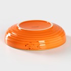 Тарелка фарфоровая глубокая Magistro «Церера», 1,1 л, d=22 см, цвет оранжевый - Фото 3
