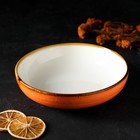 Тарелка фарфоровая глубокая Magistro «Церера», 1,1 л, d=22 см, цвет оранжевый - Фото 7