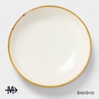 Тарелка глубокая Magistro «Церера», 700 мл, d=18.5 см, фарфор, коричневая - Фото 2