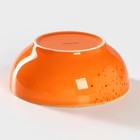 Салатник фарфоровый Magistro «Церера», 1,1 л, d=18,5 см, цвет оранжевый - Фото 3