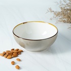 Салатник Magistro «Церера», 1.1 л, 18.5×7.5 см, фарфор, коричневый - Фото 7